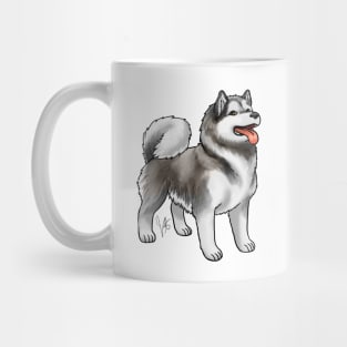 Dog - Alaskan Malamute - Gray and White Mug